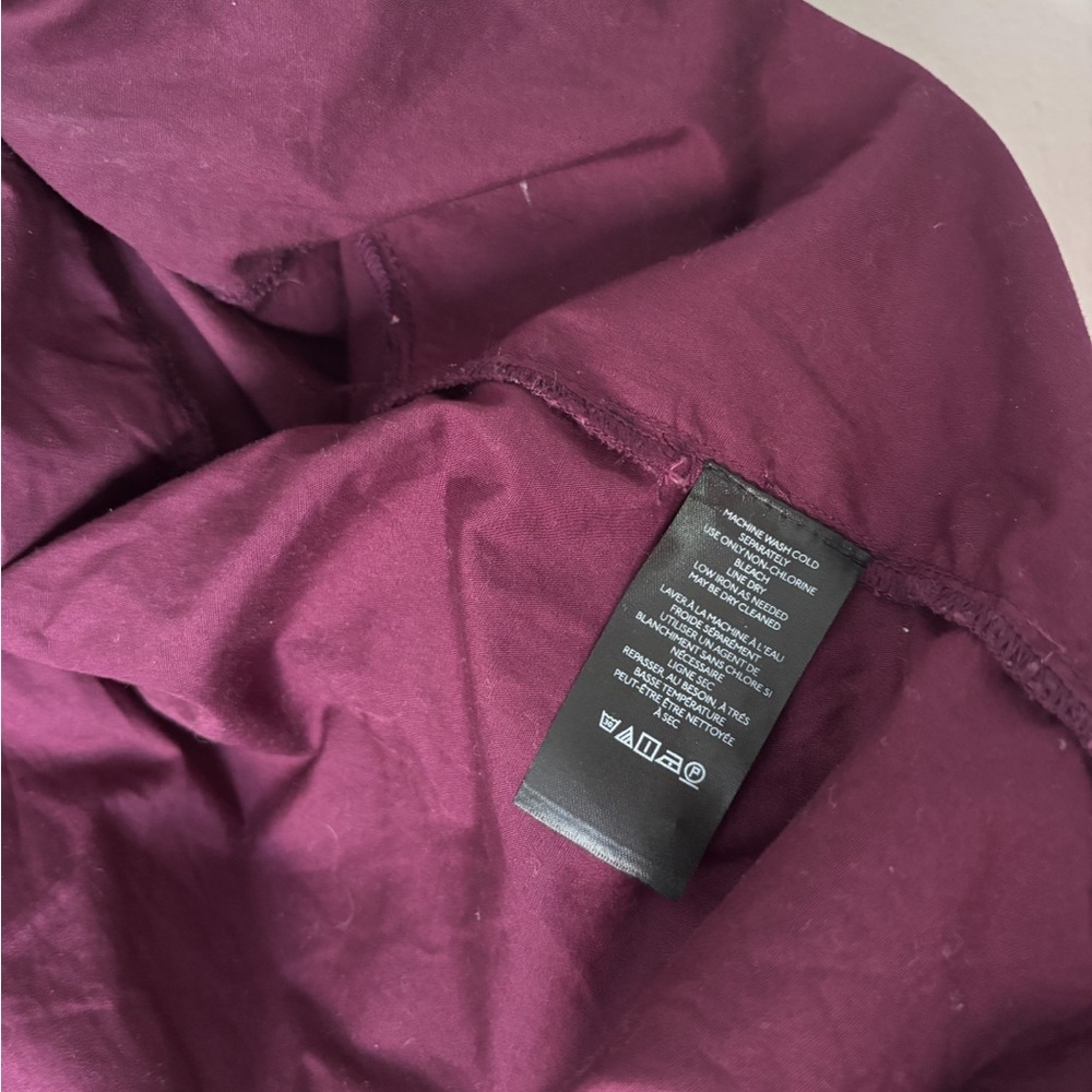 Anthropologie Maeve The Bennet Buttondown Shirt Dark Purple - Picture 6 of 6